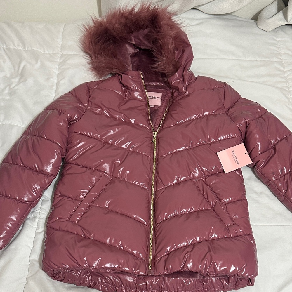 JUICY COUTURE Pink Puffer Jacket for Kids